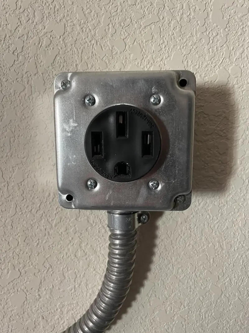 NEMA 14-50 outlet installed for Smart Home Electrical in Fairview Park