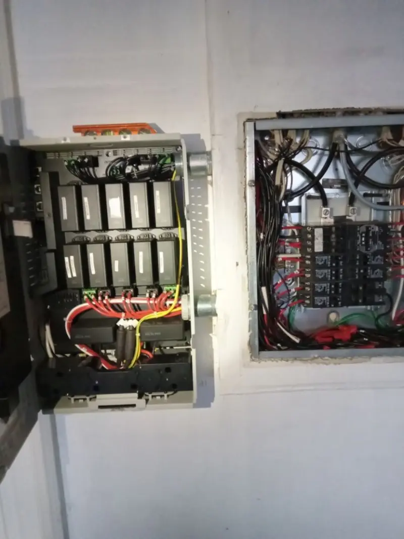 Electrical panel upgrade completed for Security Camera Wiring in Fairview Park